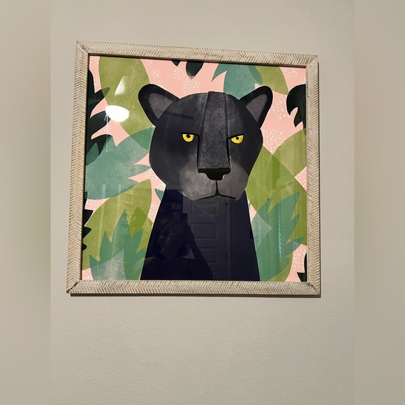 Fierce, Full Bleed 24"x24", Whitewashed Herringbone Frame - Picture 1 of 1